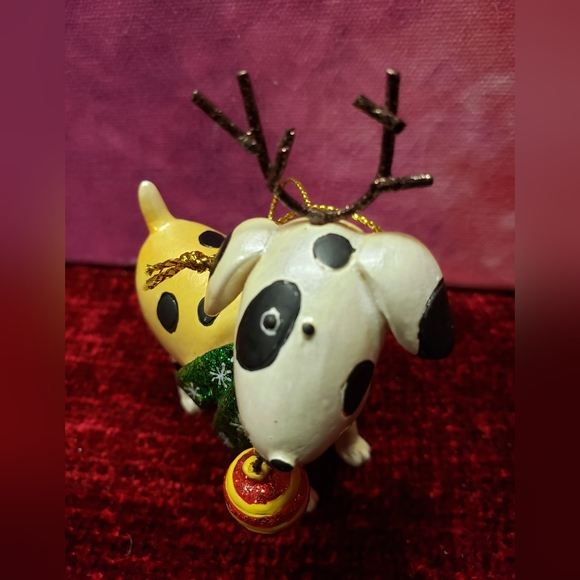 Black and white puppy Ornament - Picture 3 of 3